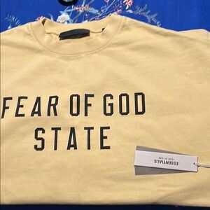 Fear of God Yellow Short Sleeve Tee